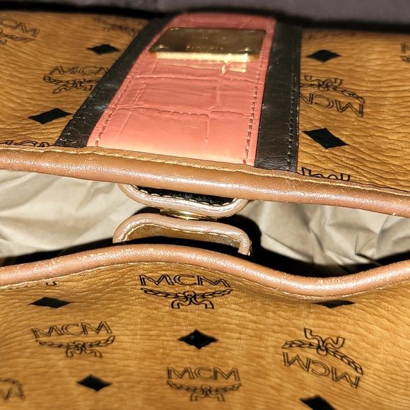 Authentic‼️Please Send To  Poshmark NEW RARE MCM STRIPE Logo Tote
